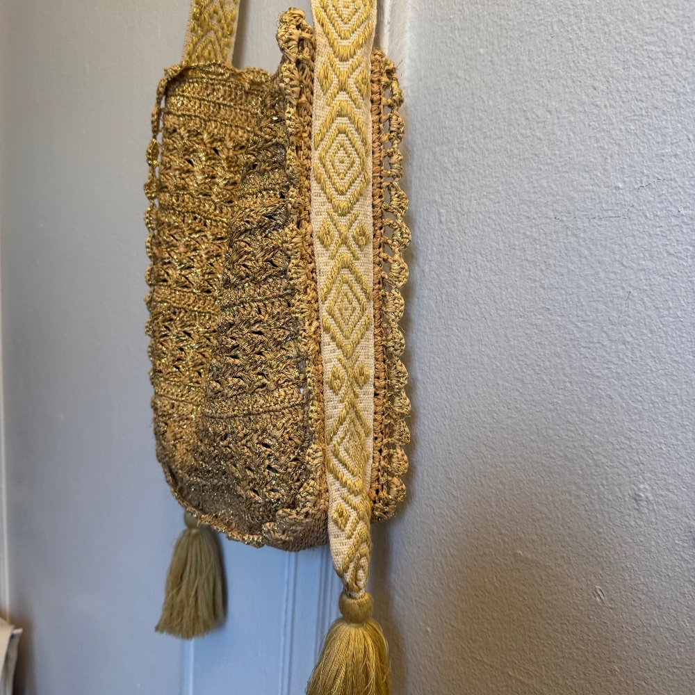 Vanessa Bruno Crochet Raffia Crossbody Bag - Picture 3 of 7